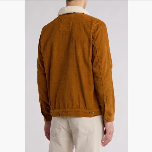 NWT Halecrest Corduroy Trucker Jacket with Faux Shearling Collar Color: Rust - Picture 2 of 6